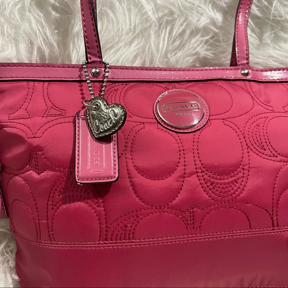 Coach stitched signature nylon tote - Picture 7 of 9